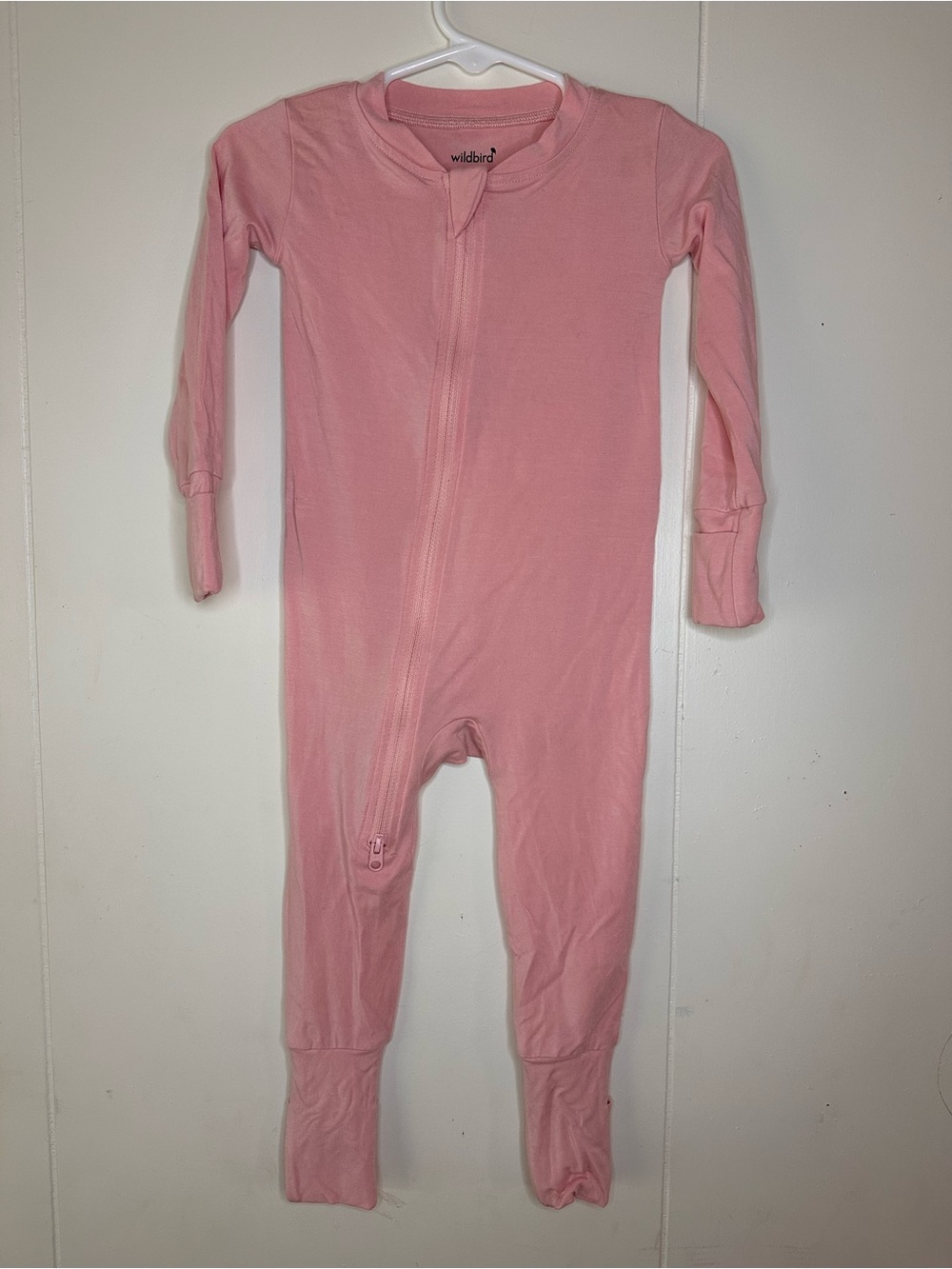 WildBird Pink Footed Zipper One-Piece Pajama